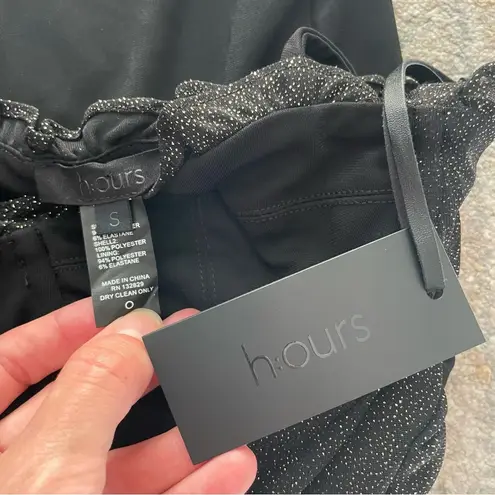 H:ours Hours by Revolve El Dorado Gold Glitter Black Mesh Mini Party Clubwear Dress S