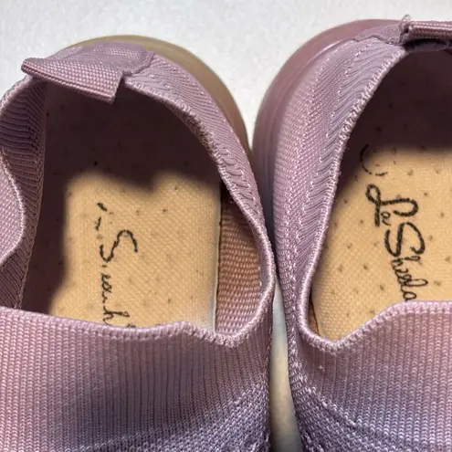 La Sheelah Sneakers Running Women Slip on Sock Ladies Shoes with colorful Sole 8 Pink