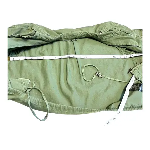 Blank NYC Cropped Twill Army/Olive Green Zip Jacket Women Size M Travel Military Size M