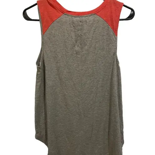 Stranger Things Netflix Official Gray and Red Embroidered Cast Casual Tank Top