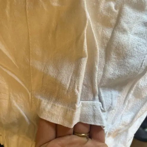 NWT ROYLAMP 2 Piece Outfits Sleeveless Square Neck Tops Wide Leg Pants / Pockets White Size M