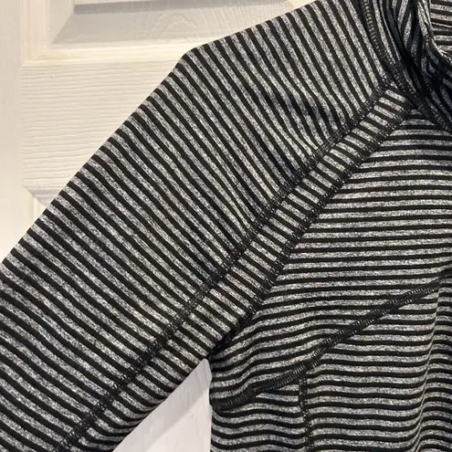 RBX Women’s Small Full Zip Lightweight Activewear Jacket Black Gray Striped Black