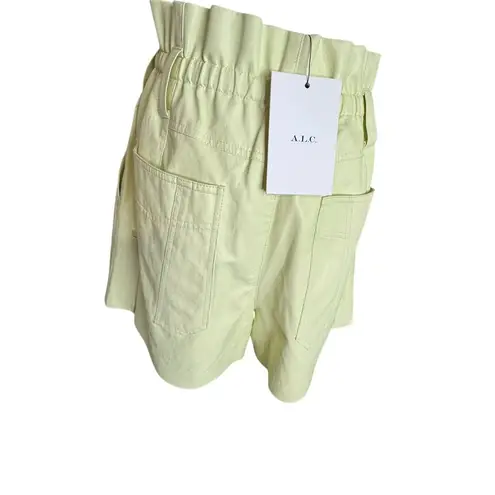 ALC Frank A.L.C. Owen Paperbag Waist Shorts in Canary Yellow | Size 10 | NWT