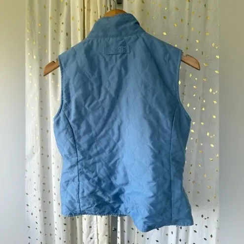 Aureus Reversible Blue Lightweight Fleece Quilted Golf Vest Athleisure S