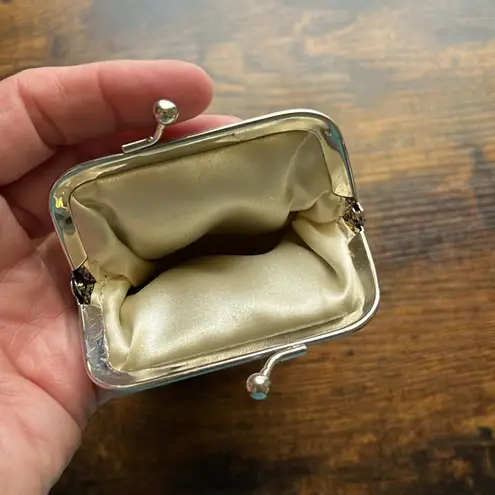 French vintage eye glasses retro holder purse tapestry floral design 70s 80s