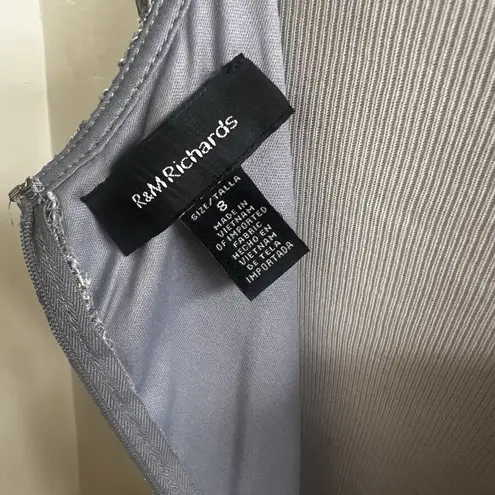 R & M Richards Vintage Sequin Maxi Dress Silver Size 8 Fairy Godmother Y2K 90’s