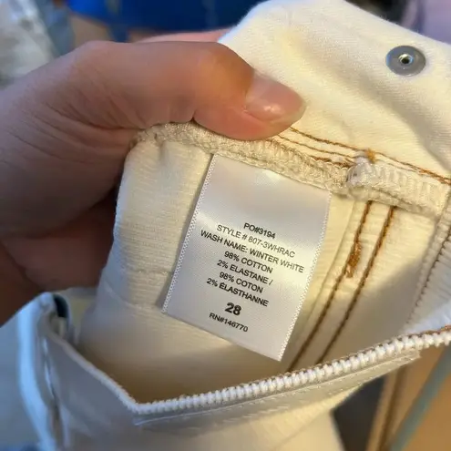 RE/DONE Winter White High Rise Ankle Stretch Corduroy Pants