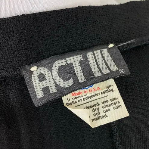 Vintage ACT III 2 Piece Vest & Pleated Shirt Set Size 12 Career Professional Black