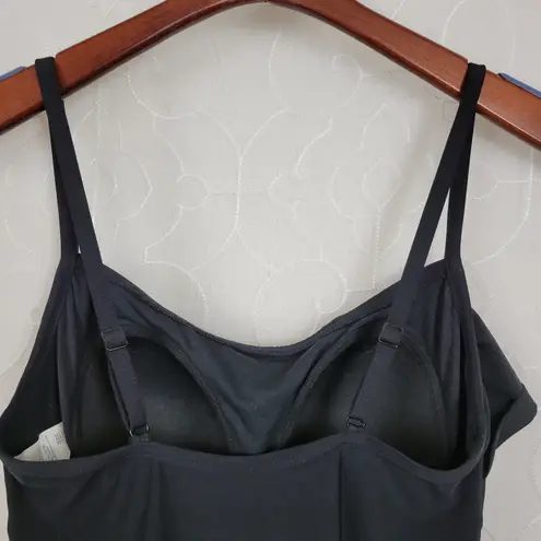 Aqua Green Womens One Piece Swimsuit Medium Black Ruffled