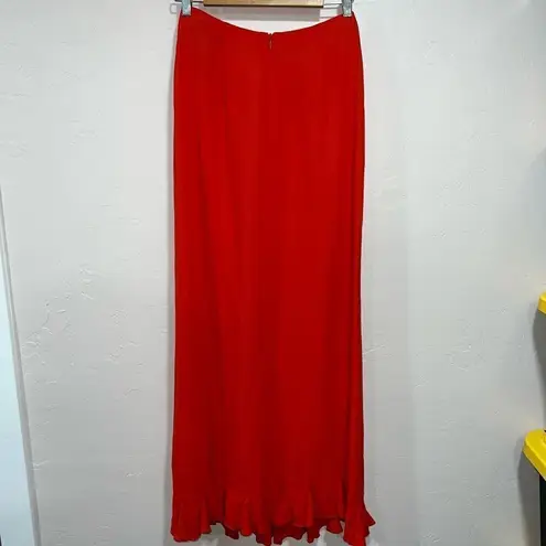 Valentino Garavani NWTs Vintage Valentino Red Maxi Ruffle Skirt