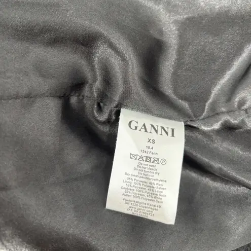 Ganni Fenn Teddy Boucle Wrap Coat Black