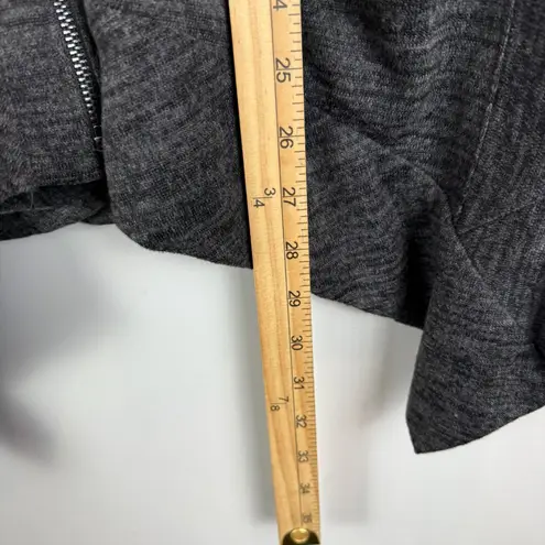 LOGO By Lori Goldstein Logo Lori Goldstein Cardigan Women XS Charcoal Faux Suede Asymmetric Relaxed