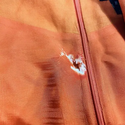 Rafaella Sleeveless Linen Blend Dress Sz 14 Orange Knee-Length Lined