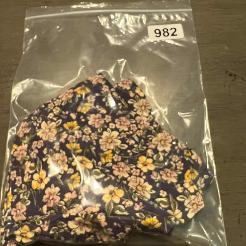 Elodie Floral Mini Skirt, Navy Blue with Pink and Yellow Flowers, Large