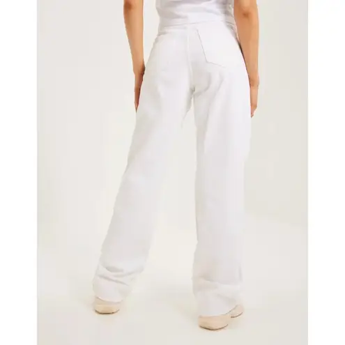 Dr. Denim Echo Wide Leg Jeans in White Ripped 25/32 New Womens Denim Pants