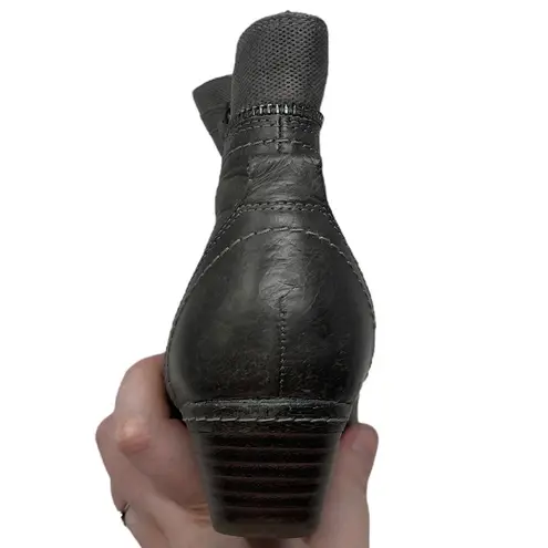 Cobb Hill “Laurel” Gray Leather Zip Ankle Boots Women’s Size 7 Fall Winter