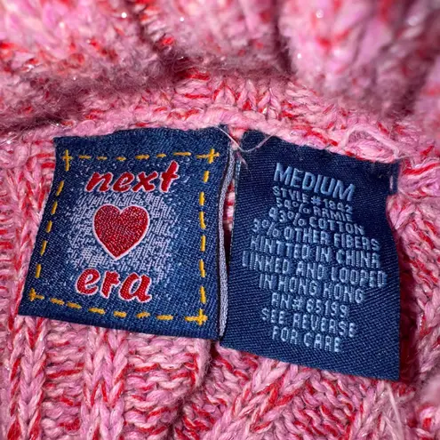 Next Era Medium Red & Pink Sparkly Sweater