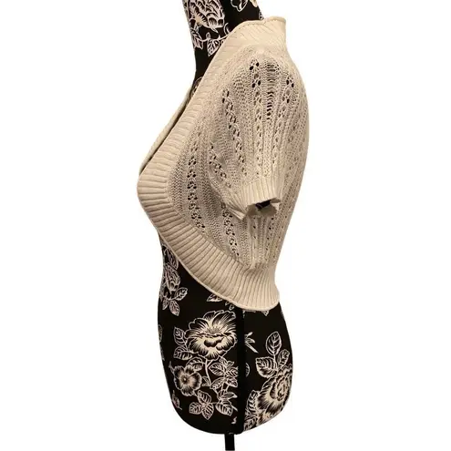 Arizona Jeans Arizona Jean Co Cropped Crochet Sweater Knit Juniors Sz Medium Boho Bohemian