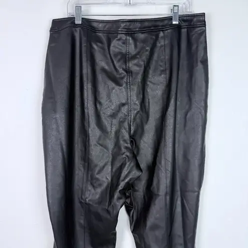 City Chic NWT Faux Leather Weekender Pant Ankle Black Plus Size 18 NEW