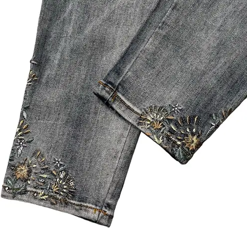 Christopher & Banks NWT, Christopher Banks Modern Fit Embroidery Detail Ankle Jeans, Sz 4