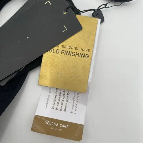 VIX Cheeky Swim Bottoms Size 8 Black NWT Solid Paula Hermanny Resort Beach Vaca