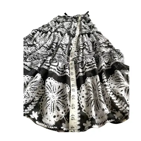 Alyn Paige Black and White Maxi Sundress with Spaghetti Straps