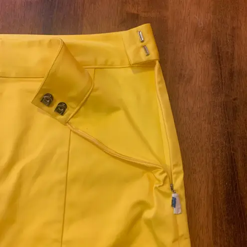 Ralph Lauren Golf NWT Skort 10 Yellow Side zip Hooks Pockets Athletic Casual