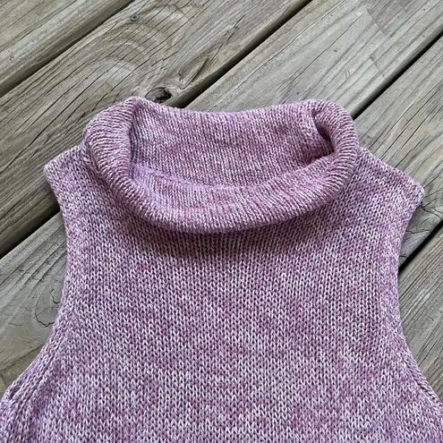 Laura Ashley Women's Vintage Pink Cowl Neck Sleeveless Sweater Size L