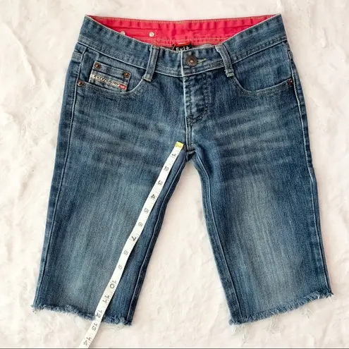 EXIT Medium Wash Denim Bermuda Jean Shorts Size 25