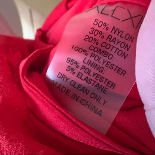 Alexis Fala Lace Midi Dress in Red Lace Holiday Midi Size Small NWT