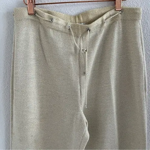 St. John Sport Cream Santana Knit Pants Medium