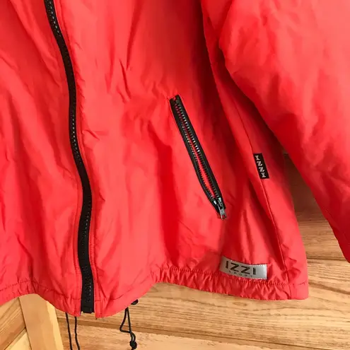 BRIGHT ORANGE IZZI FLEECE BOMBER PUFFER JACKET
