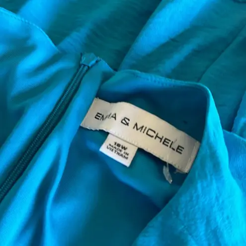 Emma & Michele NWT  BLUE TIRED COTTAGE-CORE RUFFLE FLOWY DRESS