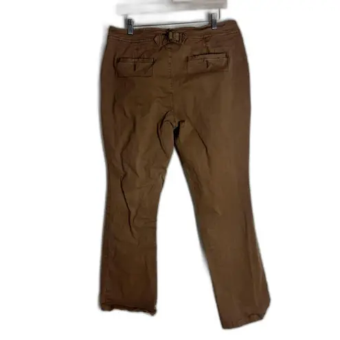 Sundance Pants Womens 12 Brown Cotton Stretch Straight Leg Chino Casual