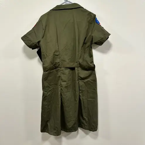 Top gun Halloween costume! Women’s Maverick dress, hat & aviators! Green Size L