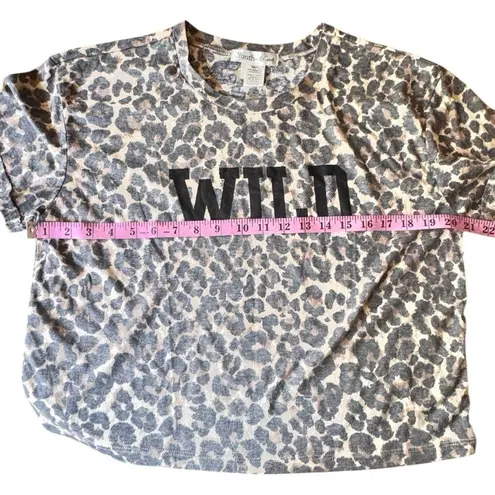 Youth in Revolt Short Sleeve Crew Neck Leopard Print 'WILD' Graphic T