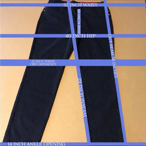 Charter Club NAVY BLUE WITH WHITE SPECKS STRETCH STRAIGHT LEG TROUSERS (10)