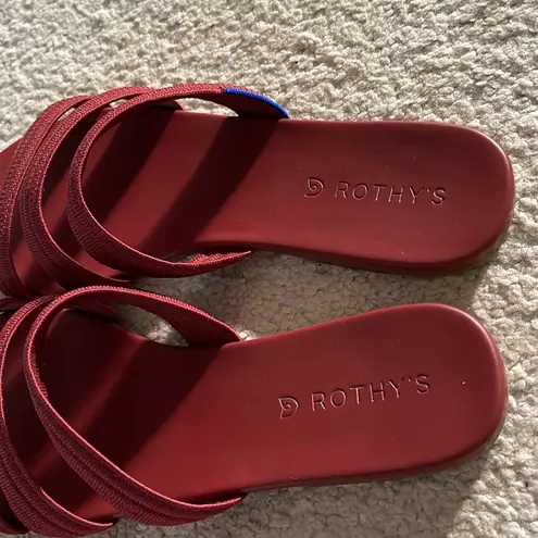 Rothy's Rothy’s The Triple Band Sandals - Sangria Red - Size 11