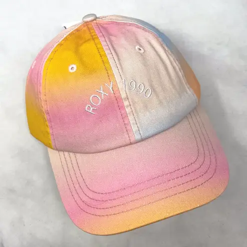 Roxy NWT  1990 Toadstool Ombre Sunset Rainbow Baseball Cap Dad Hat Summer Y2K