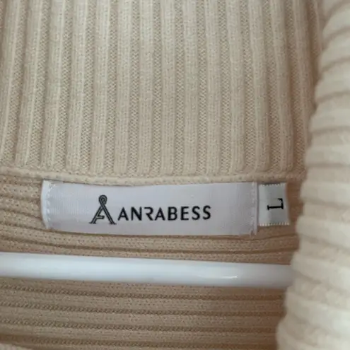 Anrabess Women’s Sweater Dress L Turtleneck Batwing Sleeve Short Dress Fall Size L