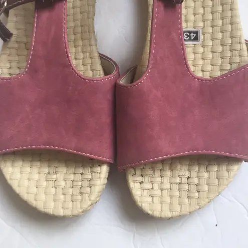 European pink cute strap sandals.Sz 43. 10/11