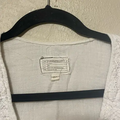 Current/Elliott Current‎ Elliott White Peasant Blouse Size Small - Image 3