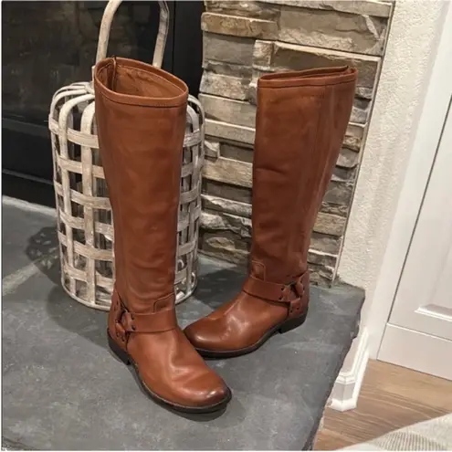 Frye  Brown Leather Over the Knee Boots