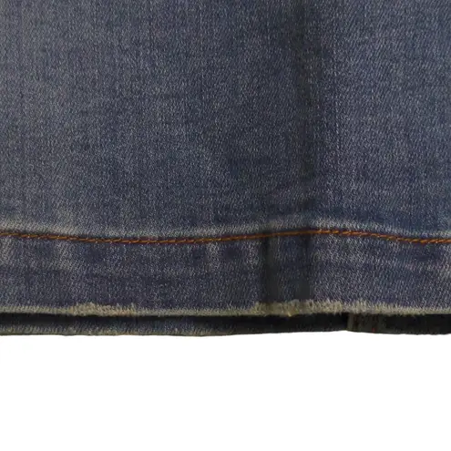 prAna  Broadway Skirt Denim Jean True Blue Stretch Organic Pockets 2 New