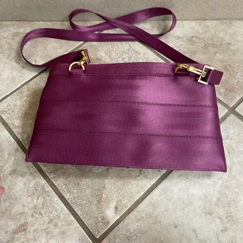 SUPER RARE Harveys Lola satchel Seatbelt Bag Purple Ruffle Purse CROSSBODY