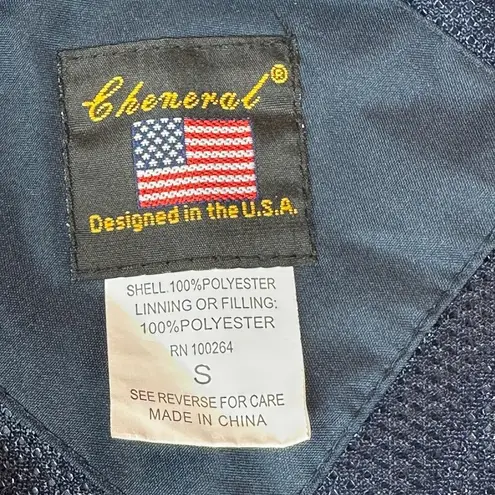 Cheneral Jacket Small Mackinac Island Michigan Navy Gray Windbreaker Retro USA Blue