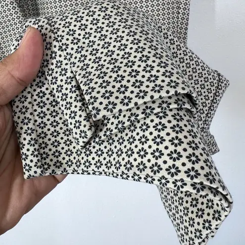 Elie Tahari Crop Ponte Pant Womens Size 2 Cream Black Academia Business Preppy