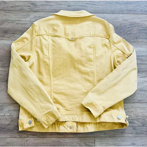 Liverpool Denim Jean Jacket XL Yellow Marigold Stretch Women's Coat Trucker