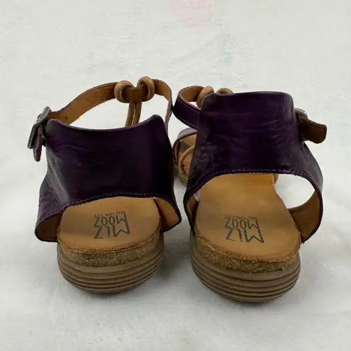 Miz Mooz New York City Purple Leather Ankle T-Strap Gladiator Sandals 40 US 9.5
