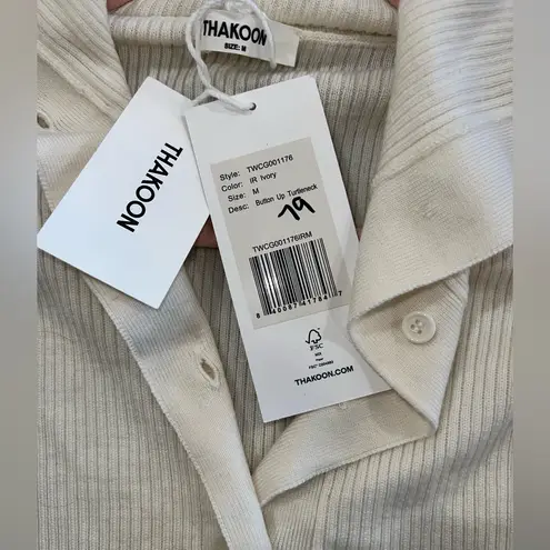 THAKOON 100% Merino Wool Button